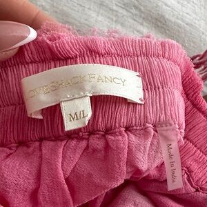 LoveShackFancy Vibrant Pink Ruffled Dress